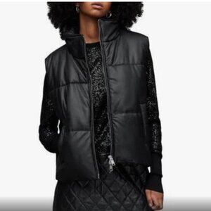 All Saints  Bradbury Quilted Leather Vest
